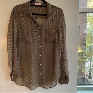 Equipment Sheer Houndstooth Signature Shirt